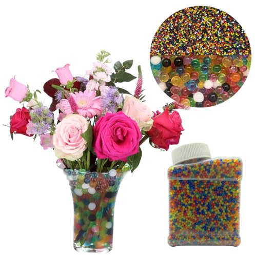 NITZCHE 50000 bolas de agua coloridas no tóxicas, bolas de gelatina de gel de agua multicolor, perlas flotantes, arreglo de centro de mesa de boda, fabricación de velas flotantes