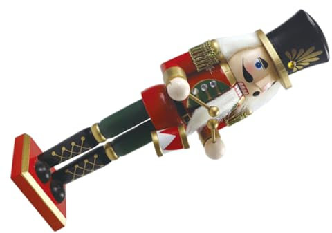 OKUMEYR Schiaccianoci in Legno Natalizio Decorazione Da Tavolo Artigianale Figura Di Soldato in Legno Dipinto Mano Ornamento Per Feste Di Natale Regalo Di Compleanno