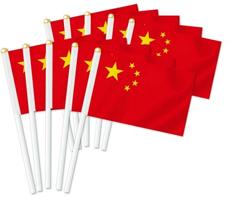 25 Stück China Handheld Flagge, Dekor Hand gehalten Hold Fahne, Dekoration Banner hand China