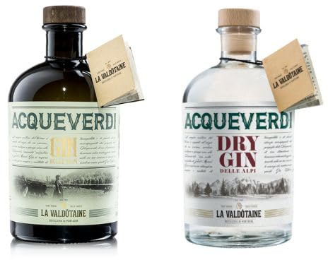 GIN LA VALDÔTAINE - 1 ACQUEVERDI GIN DELLE API + 1 DRY GIN DELLE ALPI - 2 Bottiglie Mix da 1 Litro -