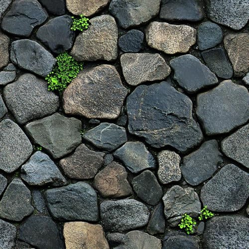 Alzkkll Peel and Stick 3D Moody Modern Stone Contact Paper Removable Leaf Wallpaper 17.7 x 236.22 Wall Paper Watercolor Self Adhesive for Classroom Bedroom Laundry Room Bathroom