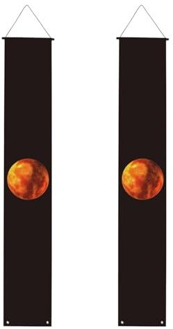 Halloween-Türbanner mit Mars-Planeten-Druck, Veranda-Banner für Haustür, Innen- und Außendekoration