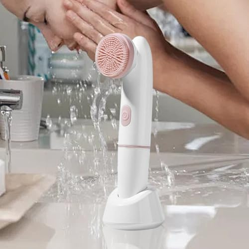 Vibration ansiktsrengöring - tum, ansiktstvättborste, vattentät silikon | lätt och bärbar ansiktsrengöringsborste, för spa massage, hudvård