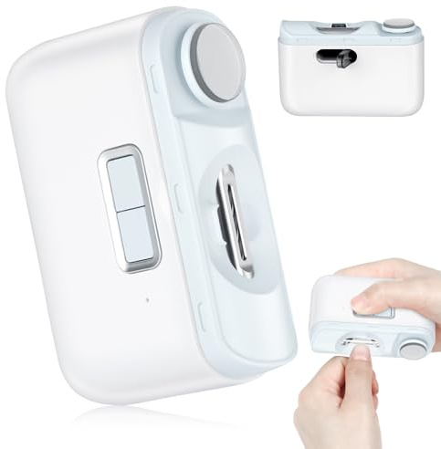 AOOWU Elektrischer Nagelknipser, Nageltrimmer Nagelpolierer 2 in 1, Nagelreste mit Licht, Kabelloser 2-Gang-Nagelknipser, Kein Lärm Fingernagelknipser für Babys, Ältere Menschen und Erwachsene