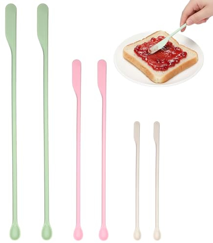 6 Pcs Beauty Spatula, Silicone Makeup Spatula in Mini, Small, Large Sizes Cosmetic Spatulas for Makeup Jars, Lotion Bottles & Kitchen Containers​