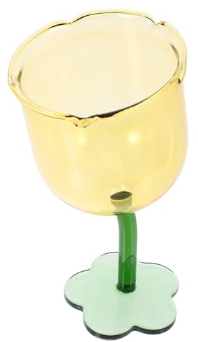Hoement Bicchiere da Cocktail a Forma di Fiore in Vetro, Coppa da Vino per Halloween e Feste di Fidanzamento