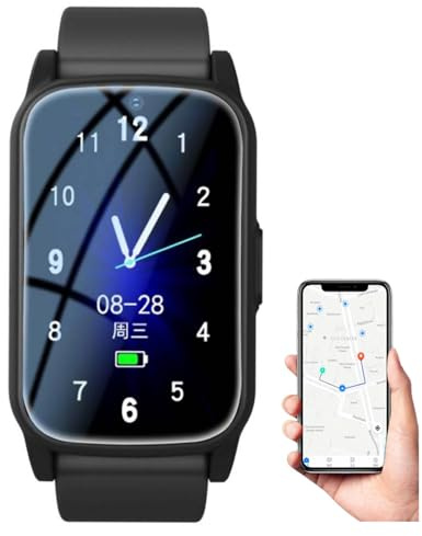 Reloj inteligente de detección de caídas para personas mayores con seguimiento GPS, alerta de vida SOS y videollamada de emergencia HD, reloj de seguridad 4G sin tarifa mensual, pista impermeable para