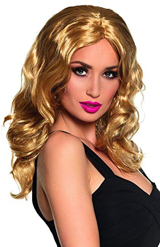 Boland 86222 - Perücke Berühmtheit, lange Haare mit leichten Locken, blondes Kunsthaar, Frisur für Karneval und Mottoparty