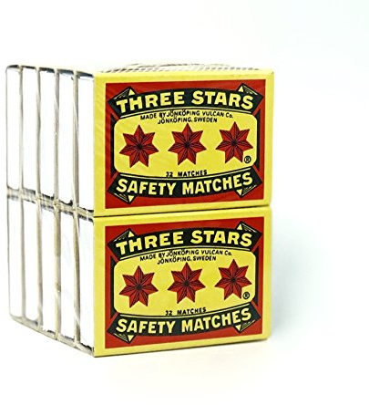 Swedish Match, Three Stars Safety Matches, 10 pack