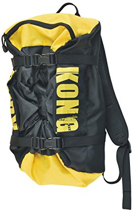 Kong Rope Bag Sac à dos Sac à dos en corde libre, noir/jaune, capacité 20 litres