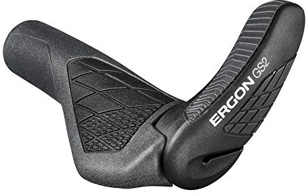 Ergon - GS2 Ergonomic Lock-on Bicycle Handlebar Grips | für MTN Bikes | Small | Schwarz/Grau