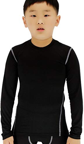 LANBAOSI Ragazzi Termico Strato di Base Ragazzi Compressione Top Manica Lunga T Shirt per Il Calcio Baseball Hockey Formazione
