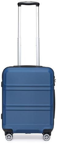 KONO Handgepäck Koffer 55x40x22cm Hartschale Trolley mit TSA, Dunkelblau