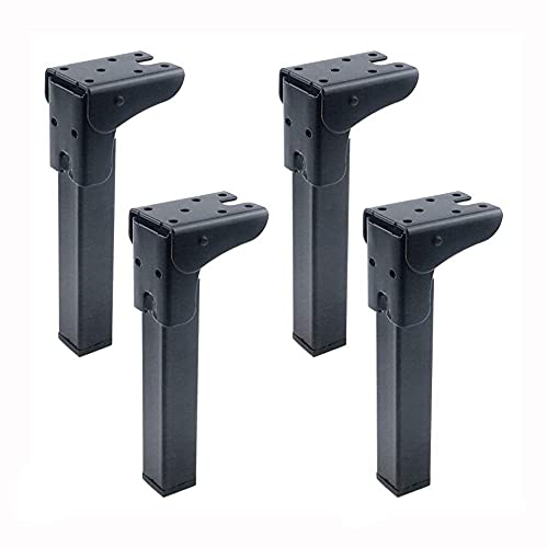 WANLIAN 4 x klappbare Tischbeine aus Haarnadel, selbstsichernd, Moderne Couchtische, praktische Klapptische, Nachttische und Laptopbeine, Schwarz