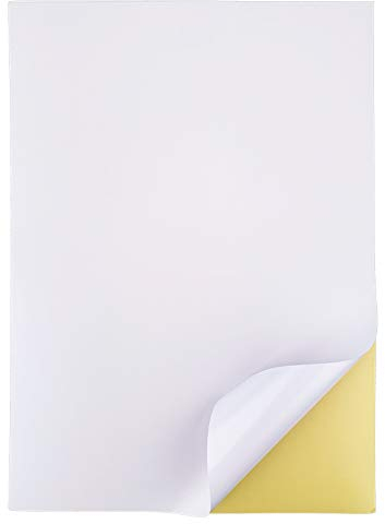 50 Blatt Sticker Papier zum Bedrucken Klebeetiketten A4 Etiketten Selbstklebend Bedruckbar (50)