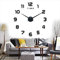 Yolistar Reloj de Pared Moderno DIY, Etiqueta de La Pared del Reloj Mudo 3D, tamaño Grande, Fácil de Montar, para el Hogar, Oficina, Decoración de Pared del Hotel