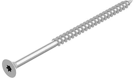 SECCARO Spanplattenschraube 4,5 x 80 mm, Stahl verzinkt, Holzschraube mit Teilgewinde, TX/Innensechsrund, 100 Stück