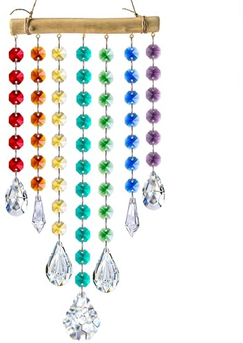 Hängendes Kristallprisma Sonnenfänger, Fenster, Garten-Dekoration, Ornament, Regenbogen, Glasperlen, Kette, Anhänger, Kristall-Windspiele