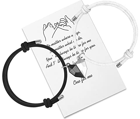 Malihome Herzglocke Gegenseitige Anziehungskraft Magnetarmbänder Paar-Armband-Set für seine Frauen Männer Freundschaftsgeschenk