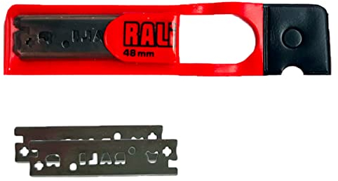RALI Pack mit 2 Stück 48 mm Chromhobelklingen Ersatz für RALI 105, 220, 260 Hobel | Umkehrbare Bi-Cut-Klinge, Kein Schärfen mehr | Zimmermannshobelklingen für alle Holzarten