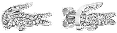 Lacoste Ohrstecker für Damen aus der CROCODILE Kollektion erhältlich in Silber, Gelbgold oder Roségold