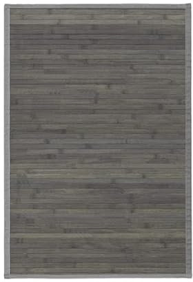 JUANIO Lot de 2 Tapis de Sol antidérapant, Moquette à Rayures en Bambou Coloris Gris - Longueur 90 x Profondeur 60 cm