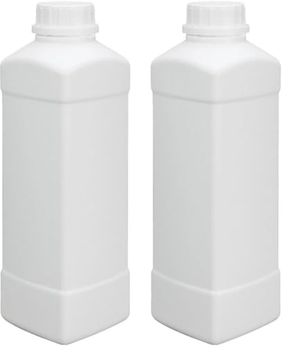 1000 ml leere HDPE-Plastikflasche mit Deckel, auslaufsicherer Verpackungsbehälter für Flüssigwaschmittel, lebensmittelechte Flasche.