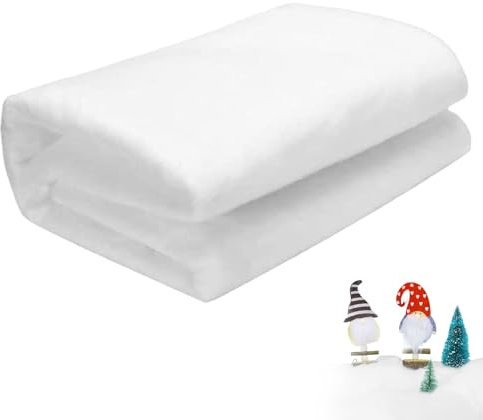 Hilai Christmas Artificial Snow Roll, Christmas Snow Counder Rolt Cotton Coton Pliable Couverture de Neige Artificielle Décoration de Tapis de Noël moelle