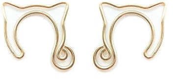 Fake Nippel Ringe Brustwarzenringe Brustwarzenpiercing für Frauen Body Piercing Schmuck Clip On Non Pierced Topless Bikini 2pcs Katze geformt