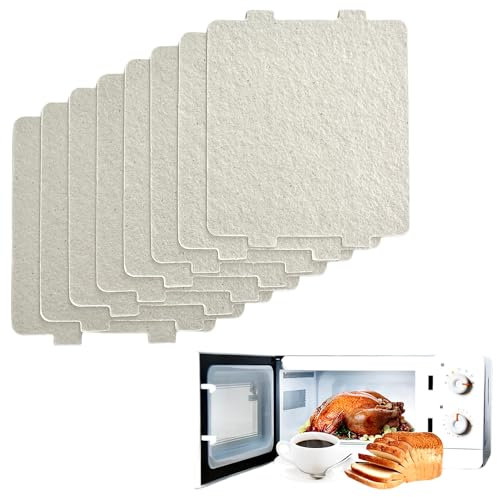 Piastra per forno a microonde, 8 pezzi, per forno a microonde, piastre di mica, copertura per conduttori d'onda, piastre di mica, isolamento termico, forno a microonde, accessori di riparazione per