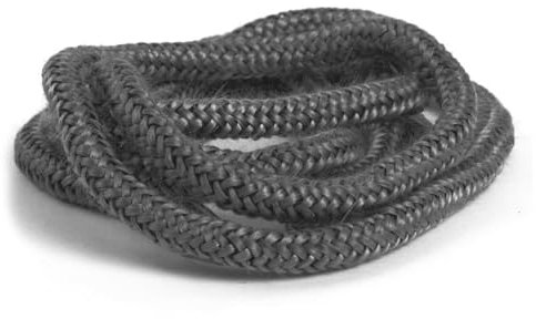 Tira de Sellado Resistente al Calor, Junta Puerta Chimenea, Junta de Vidrio Reemplazo, para Inserto de Estufa, Chimenea, Resistente a 550 °C, Longitud: 2,5 M (Φ 6mm)