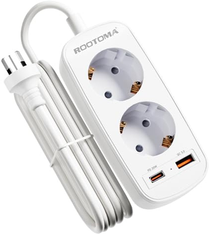 Adapter für Australien 2-Fach mit PD20W USB Schnellladung | 1,5M Typ I Reiseadapter für Australien, China, Argentinien, Neuseeland