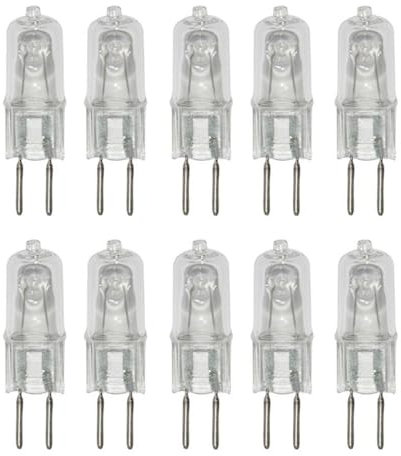 UGEFKMQ Alogeno Lampadina G5.3 50W 220V Lampadina Alogena GU5.3 Base a doppio ago T4 Jcd Tipo Lampadine Alogene 20W Dimmerabili Bianco Caldo 10Pc 20W