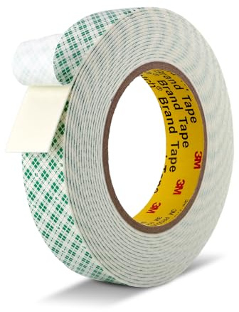 Ndcadhesive Ruban adhésif double face en mousse 25 mm x 5,5 m mousse aux hautes températures pour une utilisation intérieure et extérieure ainsi que pour la décoration de la maison et du bureau