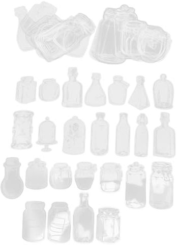HOODANCOS 5 Beutel mit Aufklebern in Glasflaschenform für Scrapbooking Planer Tagebuch Dekorative Aufkleber 20 Stück/beutel