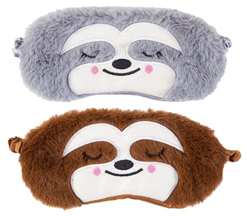 2 st sömnögonmask, lata ögonmask, söt djurögonmask, ockult ögonmask, söt kreativ mjuk ögonmask
