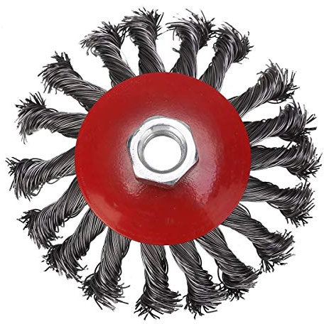 NINHFTDROU brosses métalliques pour le nettoyage Kit de jeu de brosses et coupelles, métaux forts rotatifs, nœud torsadé, meuleuse d'angle 115mm, outils abrasifs, accessoires, 3 pièces