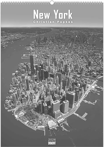 DUMONT - New York 2026 - Wall Calendar 50 x 70 cm Poster Calendar in Black and White with 12 City Photographs, Photo Calendar for Architecture & City Lovers
