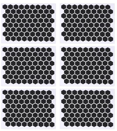 10 Pcs Anti Slip Grip Tape Hex Shape Super Thin Customizable Grip, Sweat Absorbing Anti Slip Black Acrylic Grip Sticker, Phone Grip Tape for Mobile Phones, Game Controllers