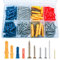 360Pcs Screws and Wall Plugs Set, Chipboard Fish Type Wall Plug Chipboard Fixings, Plastic Expansion Pipe Anchor Bolts Assorted Set, Brick Concrete Drywall Self Tapping Screws and Wall Plugs