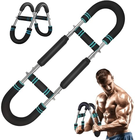 Twister Arm Trainer, Adjustable Chest Expander, Portable Power Twister Bar Muscular Strength Enhancer, Home Fitness Equipment for Men, Beginners and Professional Athletes