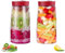 2 Pack Fermentation Jars with Air Release Valve, 2.2 Liters Kimchi Glass Container, Fermenting Jar with 1 Way Airlock, Mason Jars for Making Kefir, Pickle, Sauerkraut, Kombucha, Sourdough Starter(Red)
