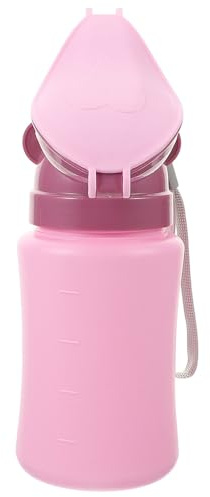 Orinal de Viaje Portátil para Niños Pequeños y Bebés Abs Rosa | Botella de Emergencia, Diseño Portátil, Uso en Actividades al Aire Libre y Viajes