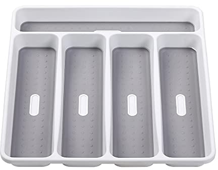 THINCAN Silberwaren Boîte de rangement pour ustensiles de cuisine - Séparateur de tiroirs - Plateau pour cuillères, fourchettes, couteaux de table, couverts
