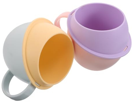 IMIKEYA 2pezzi Bicchieri Riutilizzabili per Collutorio da Bagno Bicchieri per Spazzolino da Denti con Manico Tazze di Plastica Infrangibili per Risciacquo Organizer per Spazzolini