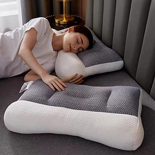 Proease Pillow for Sleep Apnea, Proease Orthopedic Deep Sleep Pillow, Pro Ease Sleep Apnea Pillow, Ergonomic Pillows for Neck and Shoulder, Proease Pillows for Back,Stomach Sleepers (White, 48cm*74cm)