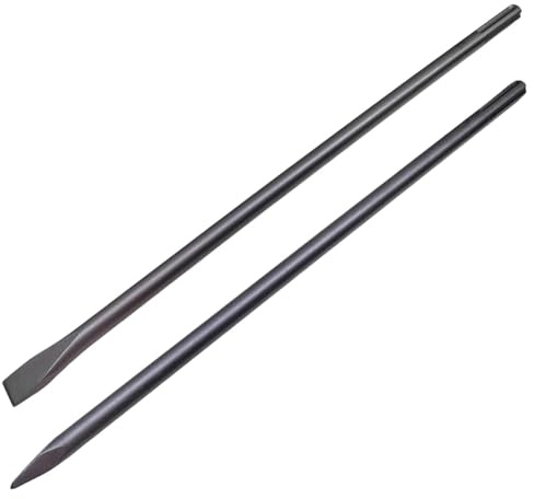 Aboiled SDS Max Set SDS Plus Meißel 61 cm SDS Plus Meißel Spitze Meißel X 1, Flachmeißel X 1