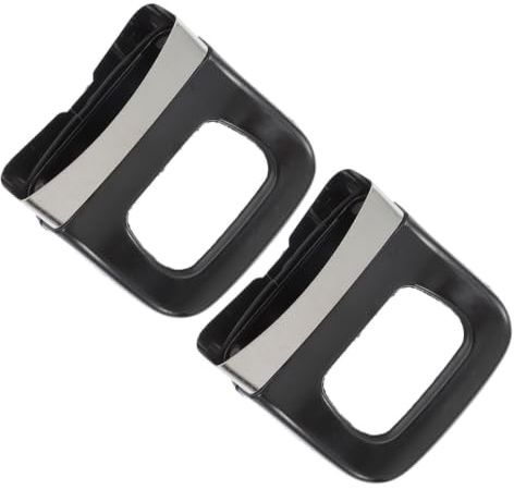 HOODANCOS Asas para Ollas Extraíbles 2 Piezas de Acero Inoxidable Negro | Mango de Baquelita Resistente al Calor, Diseño de Doble Orificio, Ajuste para Pan y Vaporera