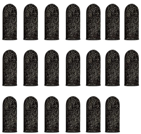 YAZWUR 20 pièces Manchons de Doigt pour Gaming Mobile, Protection de Pouce Anti-Transpiration, Gants pour Écran Tactile Jeu Mobile