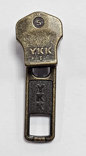 YKK Schieber für Reißverschluss Metall Typ 5M brüniert altmessing mit automat. Sperre